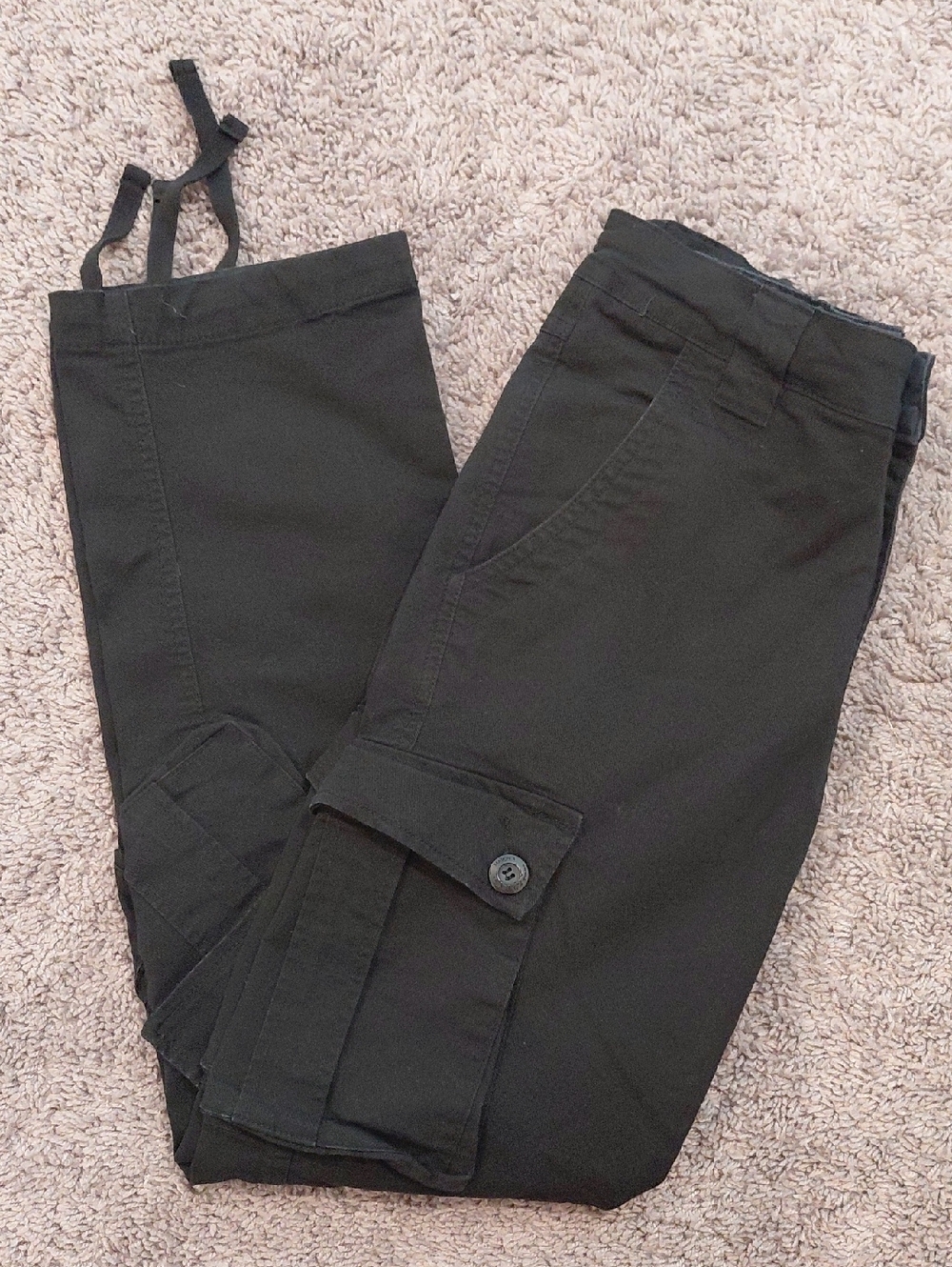 MATCHSTICK Mens Workwear Black Cargo  Pants